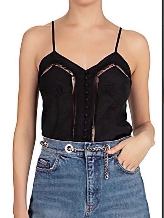 The Kooples Tops - The Kooples lace trim black tank